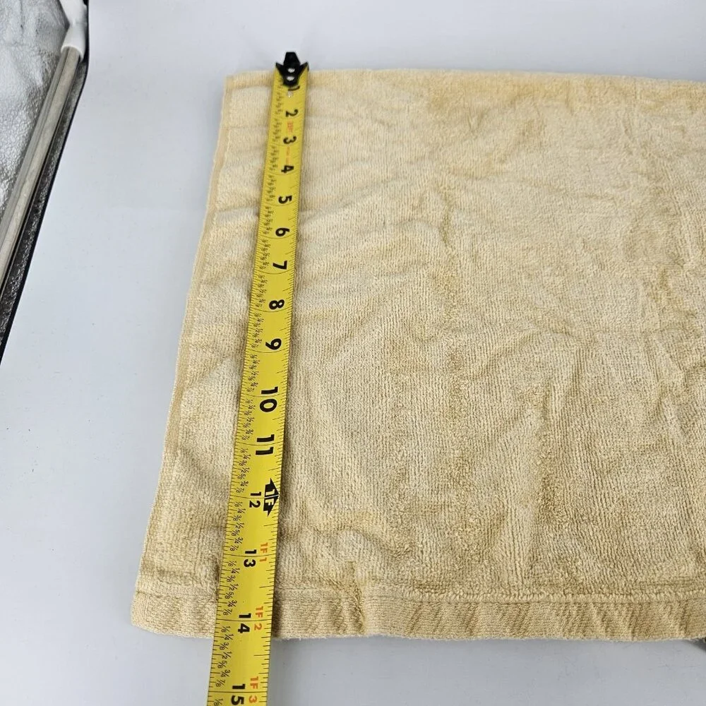 Fieldcrest Beige Gold Cotton Bathroom Towel Linen Bath Hand Scallop Edge Set 5